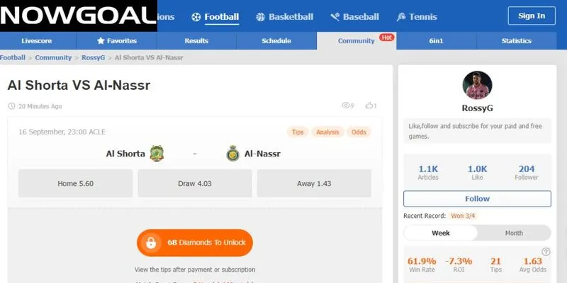 Nowgoal có cho bán tips soi kèo kiếm thêm thu nhập